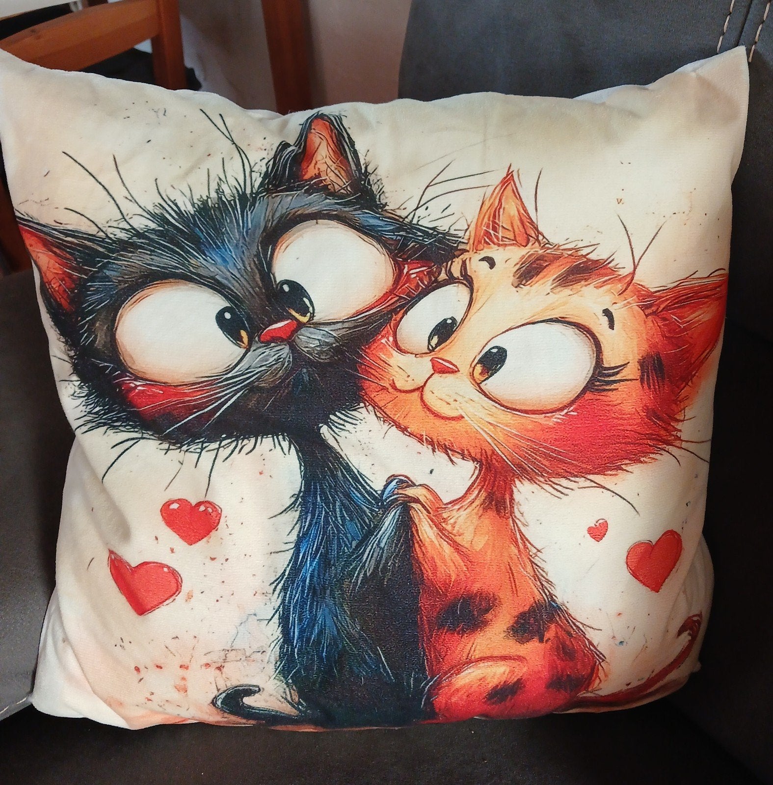 Lot de 4 coussins déco "chats", Ophalen