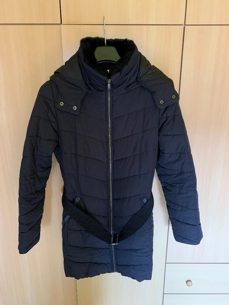 CAMAIEU 3/4 zwarte jas, Zwart, Ophalen of Verzenden, Gedragen, Maat 42/44 (L)