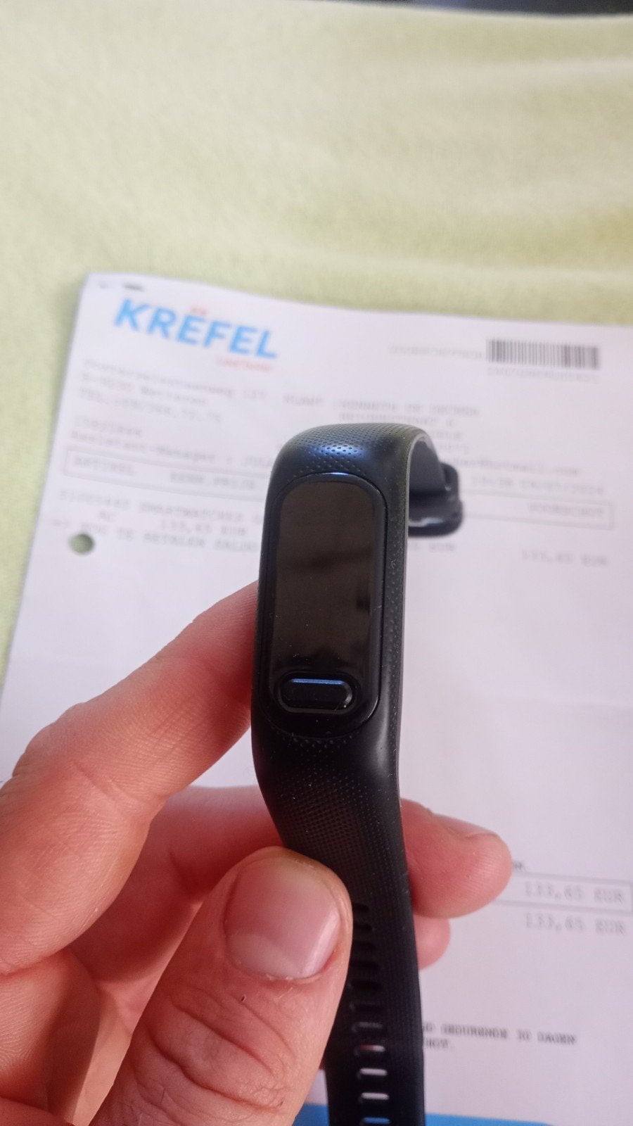 Garmin vivosmart black, Enlèvement, Garmin