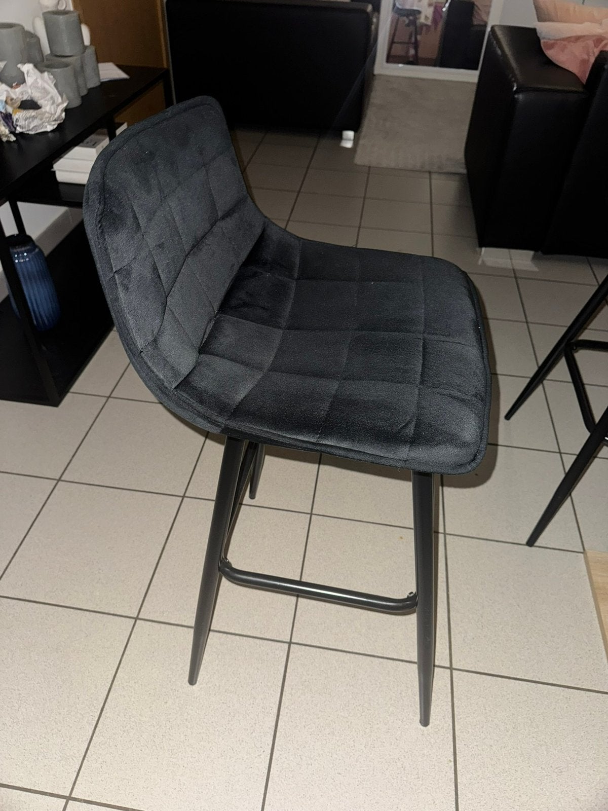 4 Zwarte barkrukken/hoge stoelen, Ophalen, Zo goed als nieuw