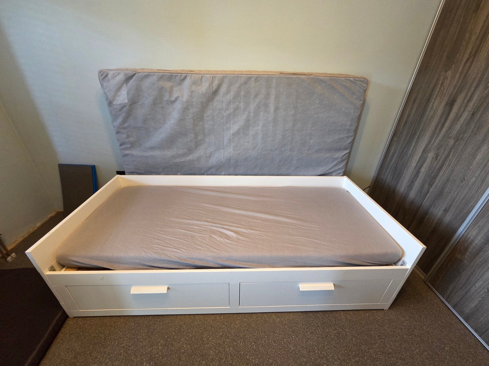 uittrekbaar bed IKEA (Lommel), Ophalen, Gebruikt, Wit, 140 cm