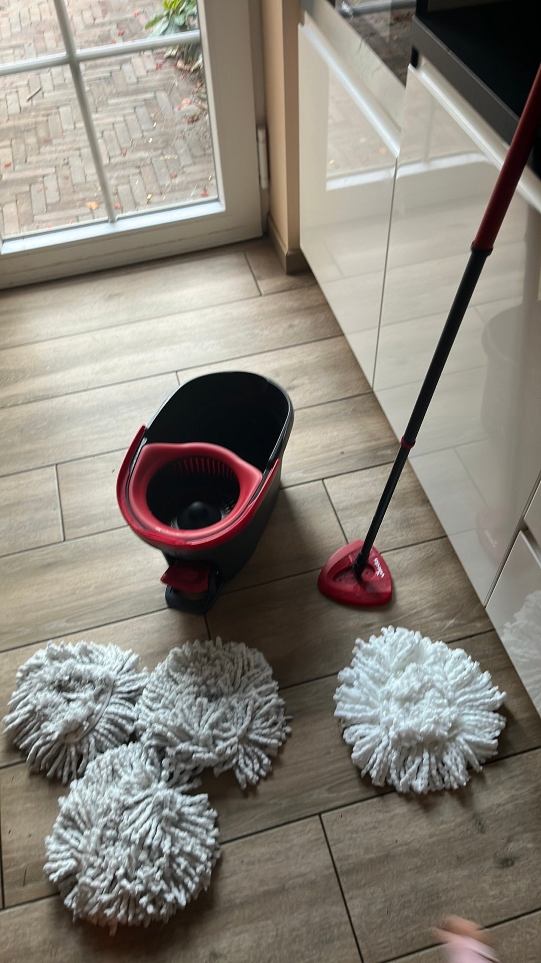 Vileda mop, Enlèvement