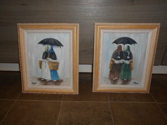 Joli ensemble de 2 tableaux, Enlèvement ou Envoi