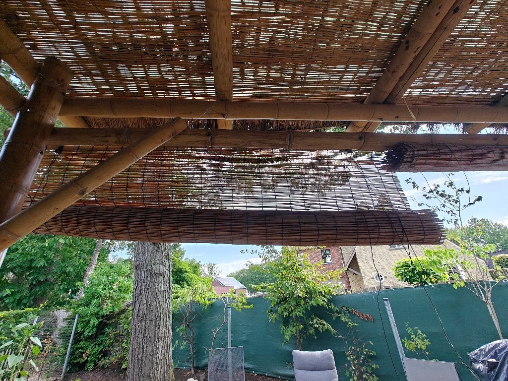 Bamboe overkapping, Tuin en Terras, Overkappingen, Gebruikt, Veranda, Ophalen