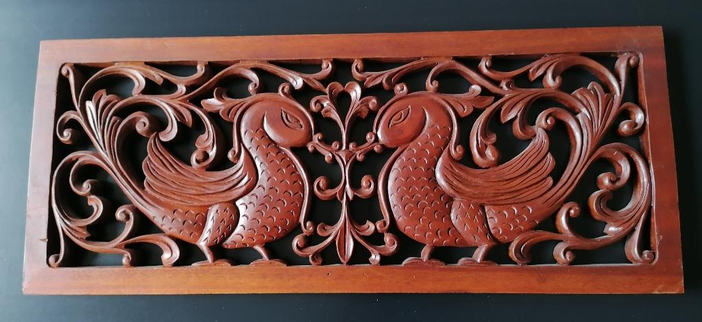 Srilankees houtsnijwerk, Antiek en Kunst, Ophalen, Houtsnijwerk, Handgemaakt, 20 - 50 cm