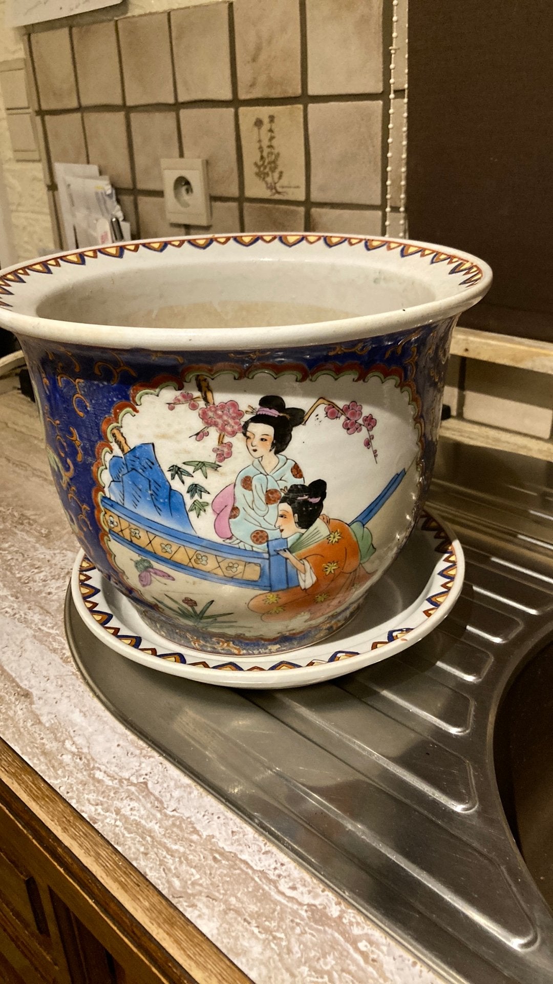Chinese bloempot, Antiek en Kunst, Ophalen