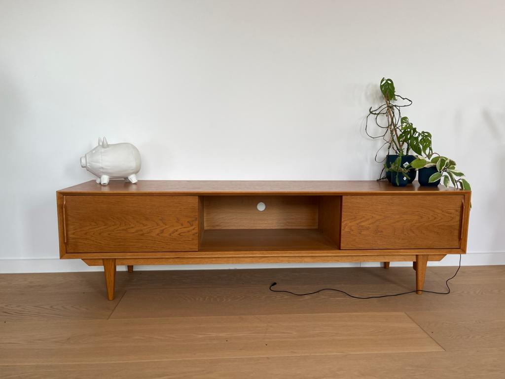 Portobello - Vintage tv-meubel L160, Huis en Inrichting, Kasten |Televisiemeubels, Ophalen, 150 tot 200 cm, Zo goed als nieuw