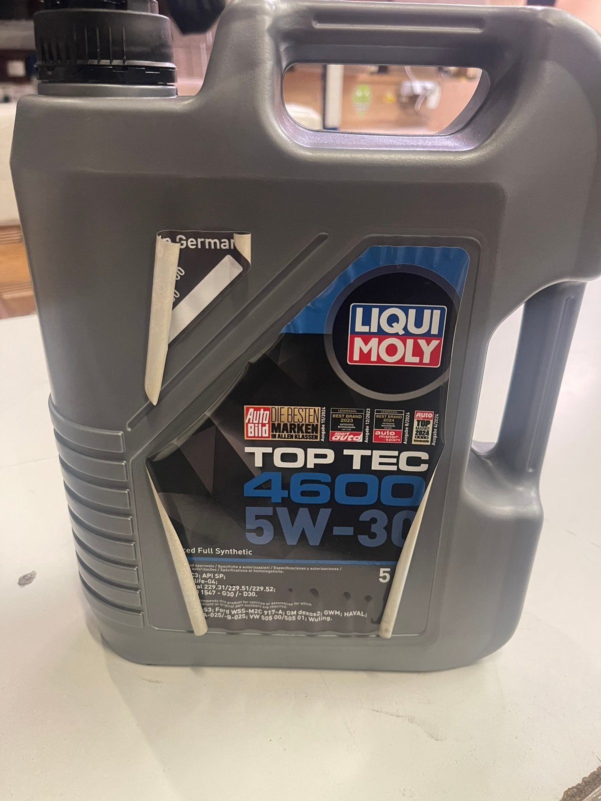 Liqui Moly 5W30 motorolie - 4.5 L, Enlèvement
