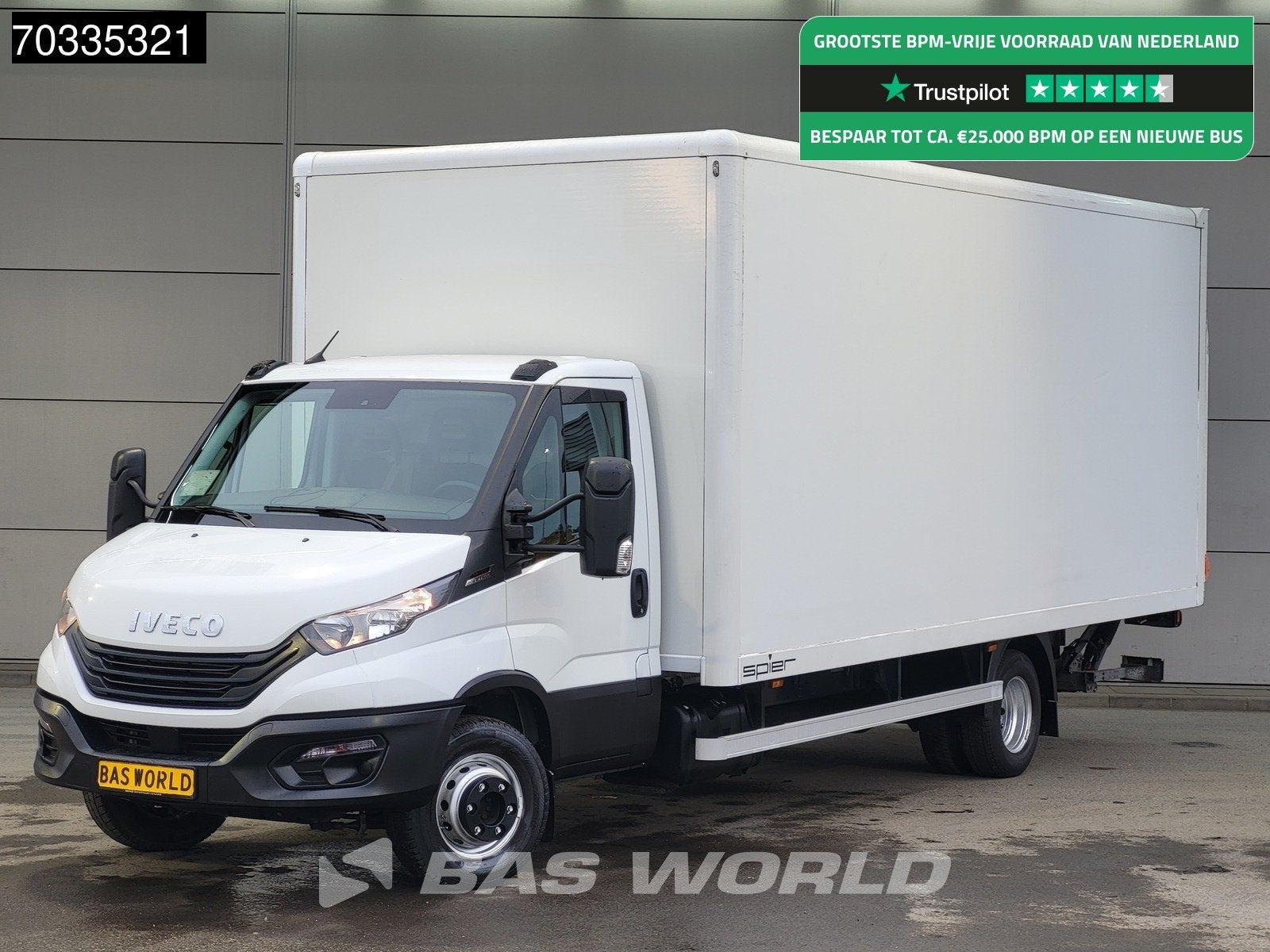 Iveco Daily 72C21 3.0L Automaat 1000KG Laadklep Luchtvering, Auto's, Stof, Gebruikt, Euro 6, 4 cilinders