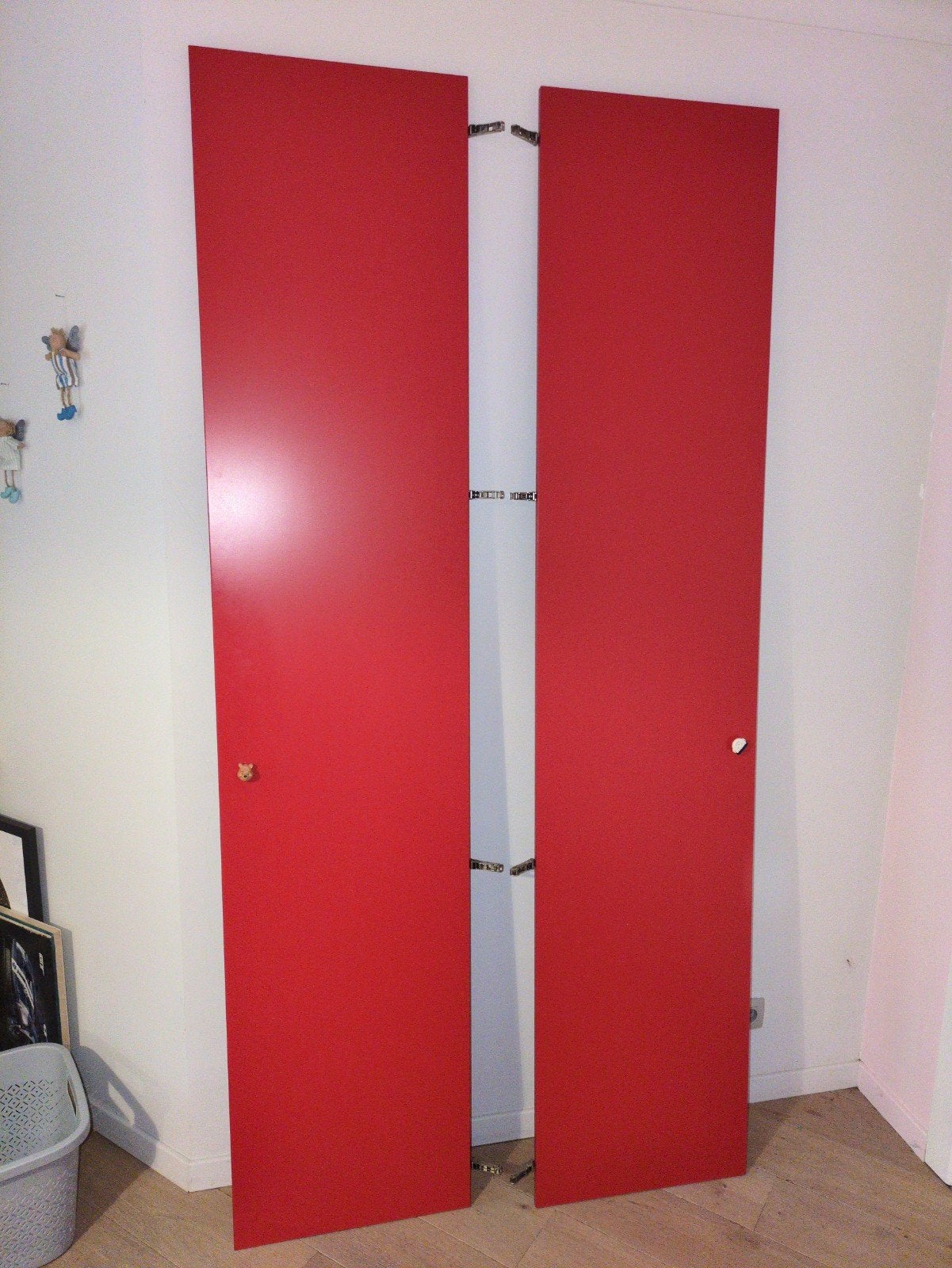2 we deur pax kast rood gelakt perfecte staat, Ophalen, Gebruikt, 50 tot 100 cm, 200 cm of meer