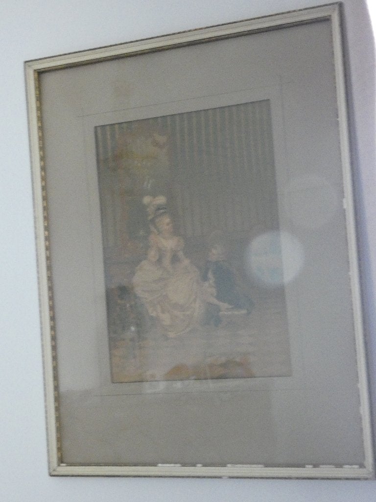 2 Antieke kleuren litho's, Antiek en Kunst, Ingelijst, Ophalen, Portret en Figuren, Ets