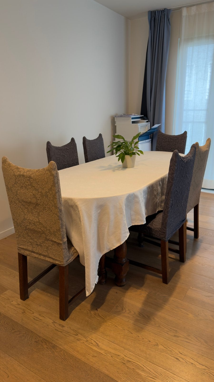 Table à manger vintage en bois – 6 places – Bon état, Enlèvement, Utilisé, Rustique, 6 à 8 chaises