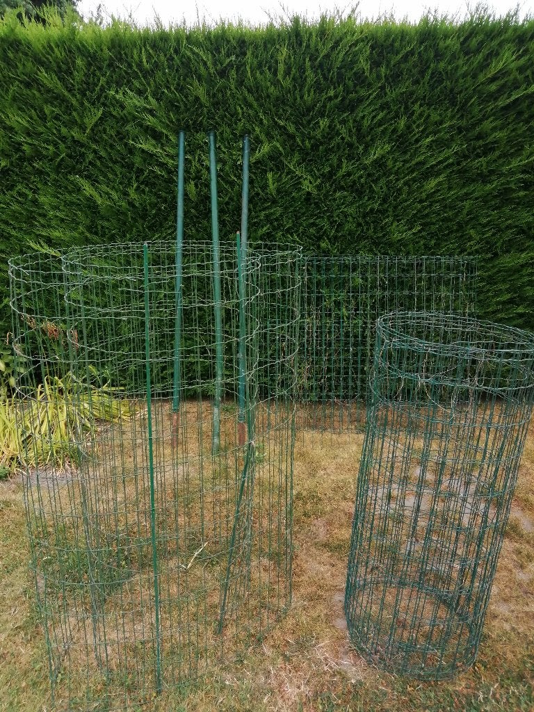 Omheining + 3 palen, Jardin & Terrasse, Gaze & Fils, Enlèvement, Utilisé, Fil