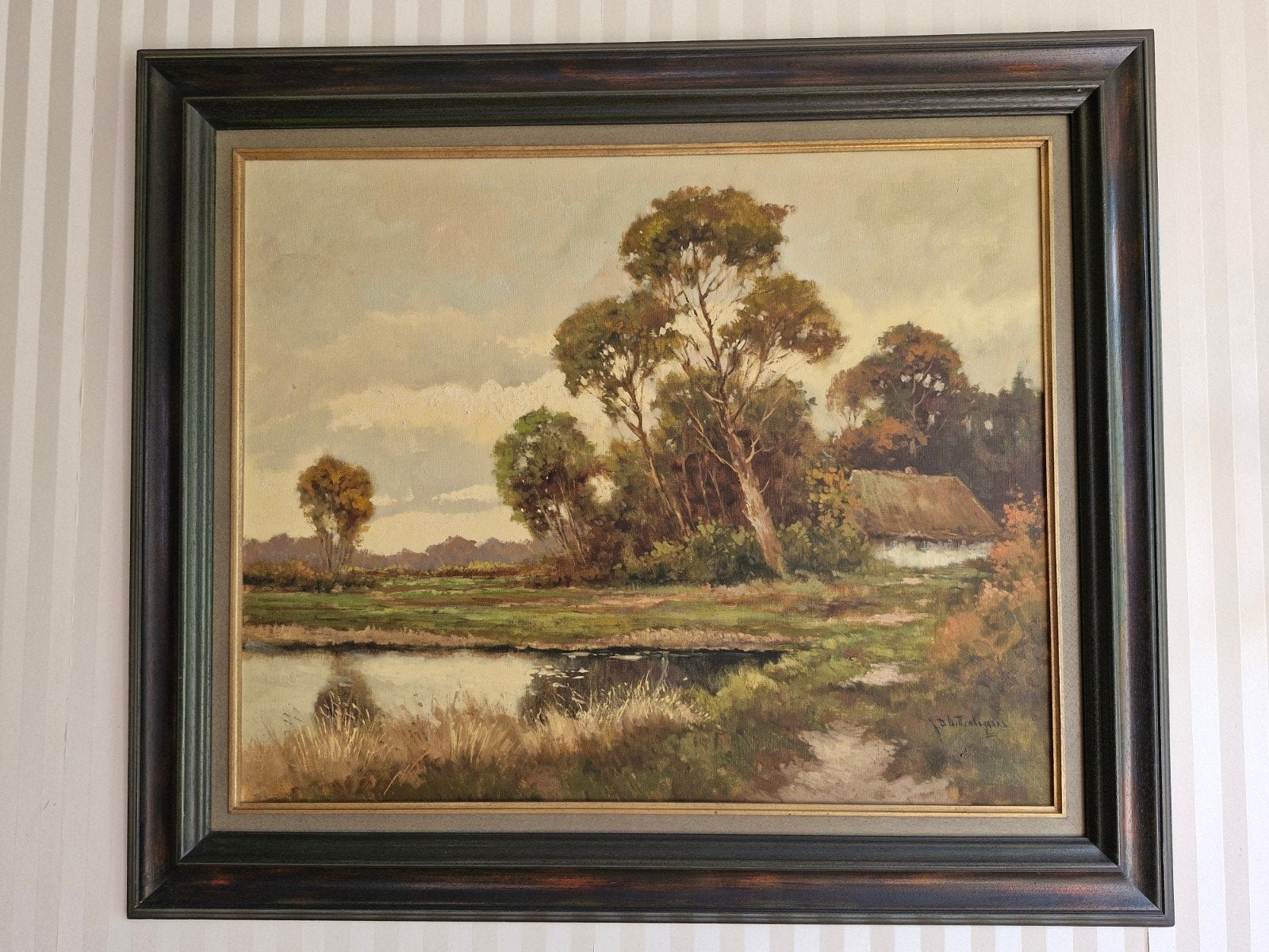 groot schilderij Joop Uittenbogaerd, Antiek en Kunst, Ophalen