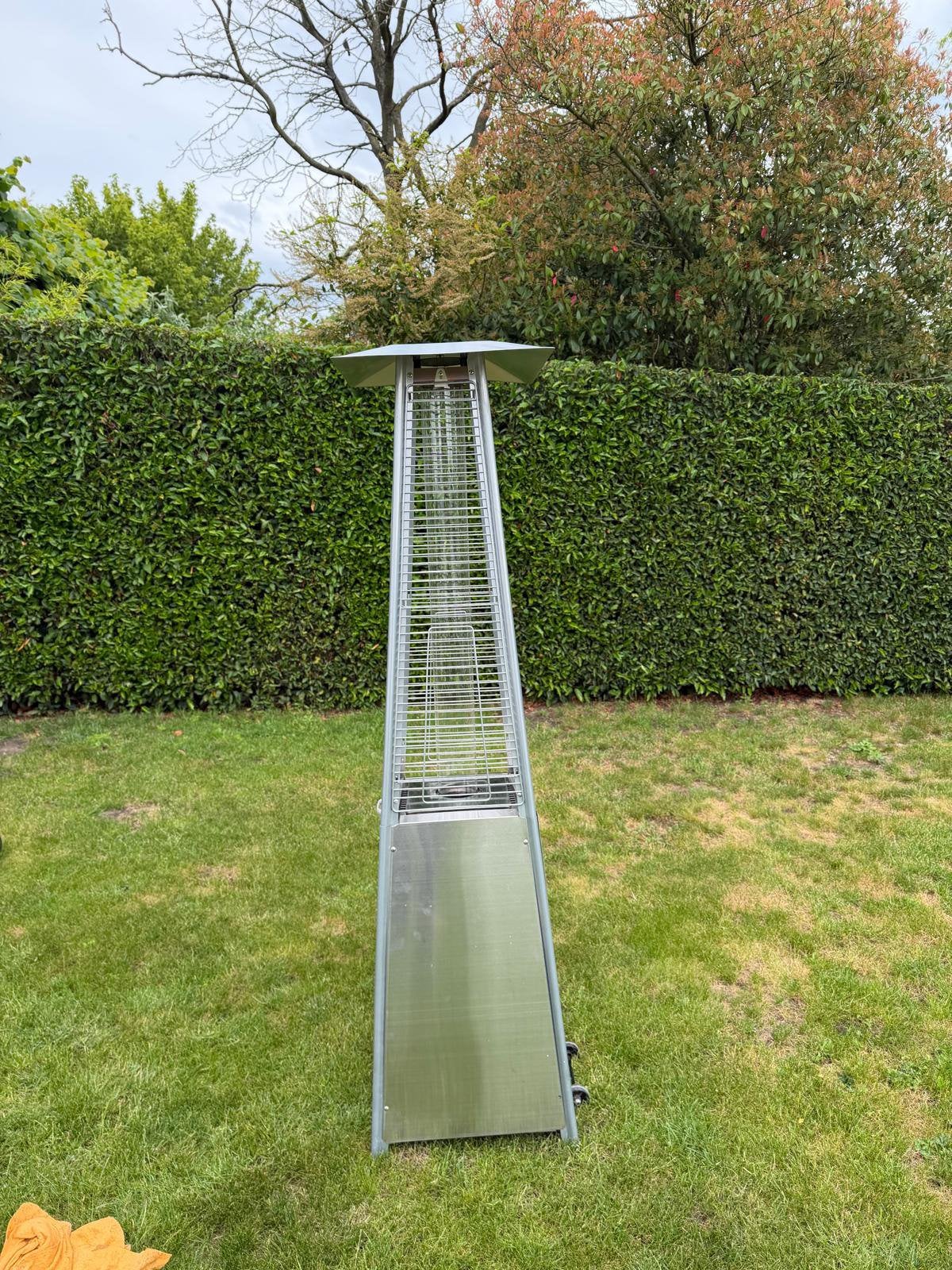 Terrasverwarmer met vlam, Tuin en Terras, Terrasverwarmers, Ophalen, Gebruikt, Waterbestendig, Vloer