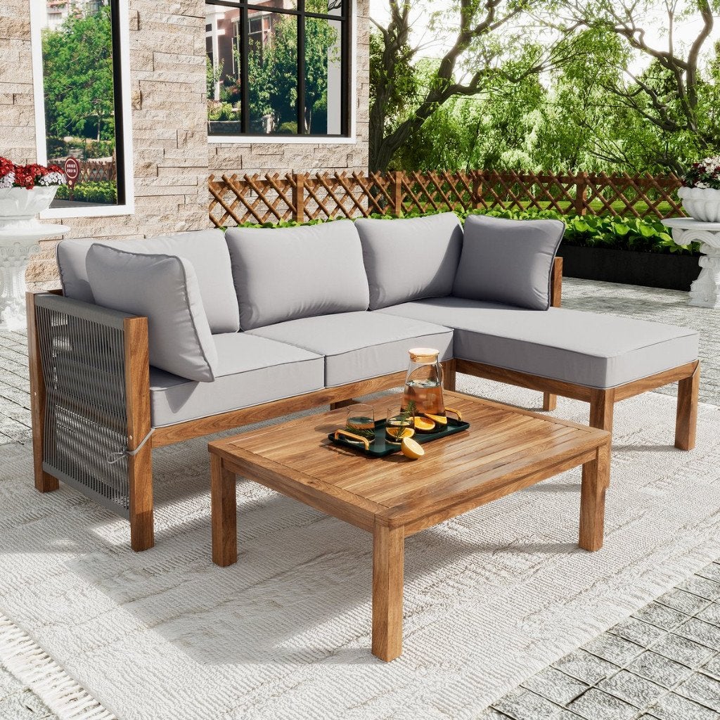 Verkoop terrrasmeubel hout, Jardin & Terrasse, Ensembles de jardin, Neuf, Chaise, Bois, Sets de jardin