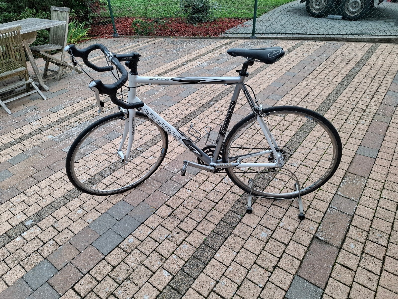 Koersfiets Columbus incl. klikplaatjes, Ophalen