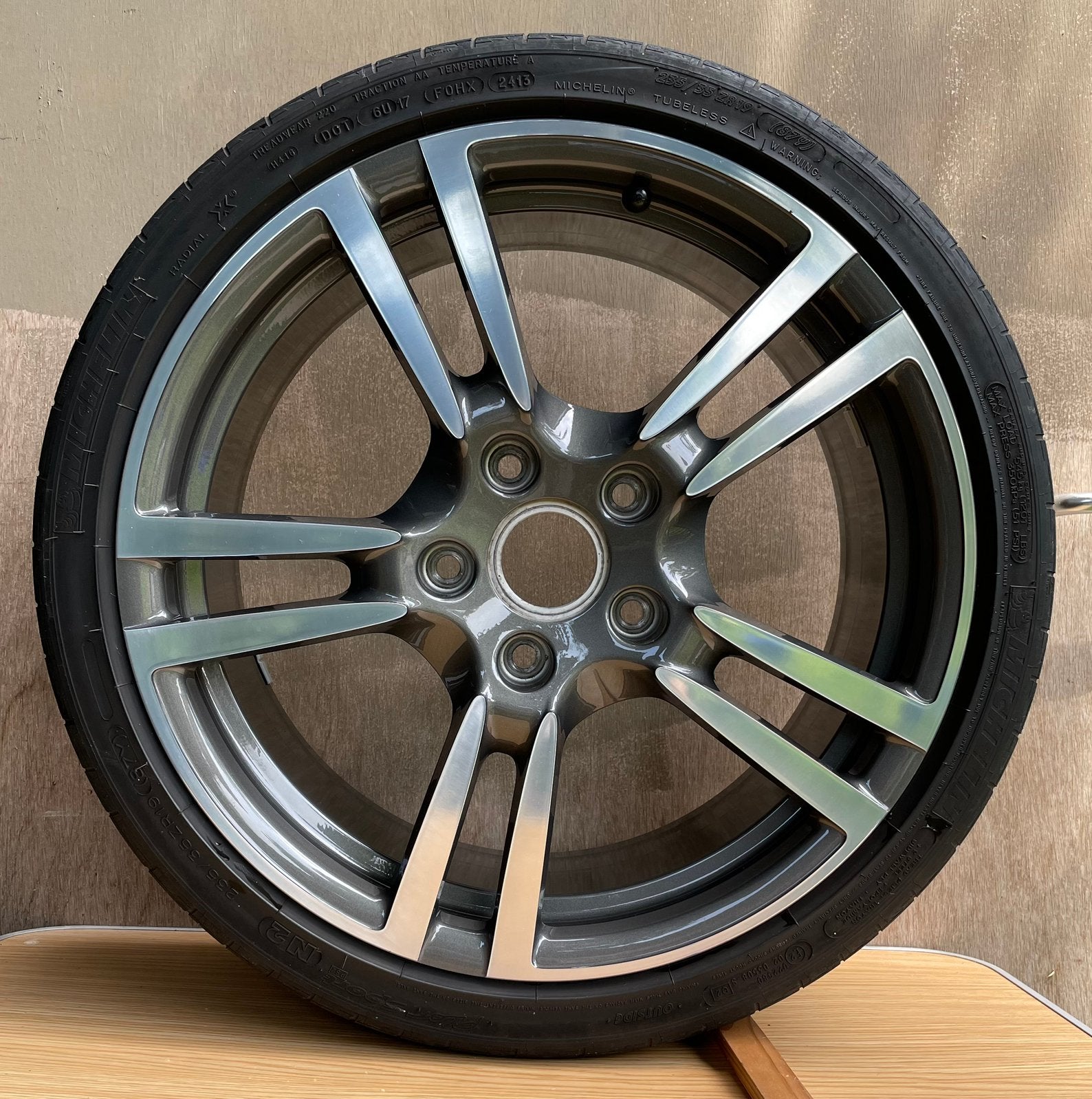 OEM Porsche Turbo II velgen 19’ Boxster Cayman 987, Pneus été, Utilisé, Jante(s), 265 mm