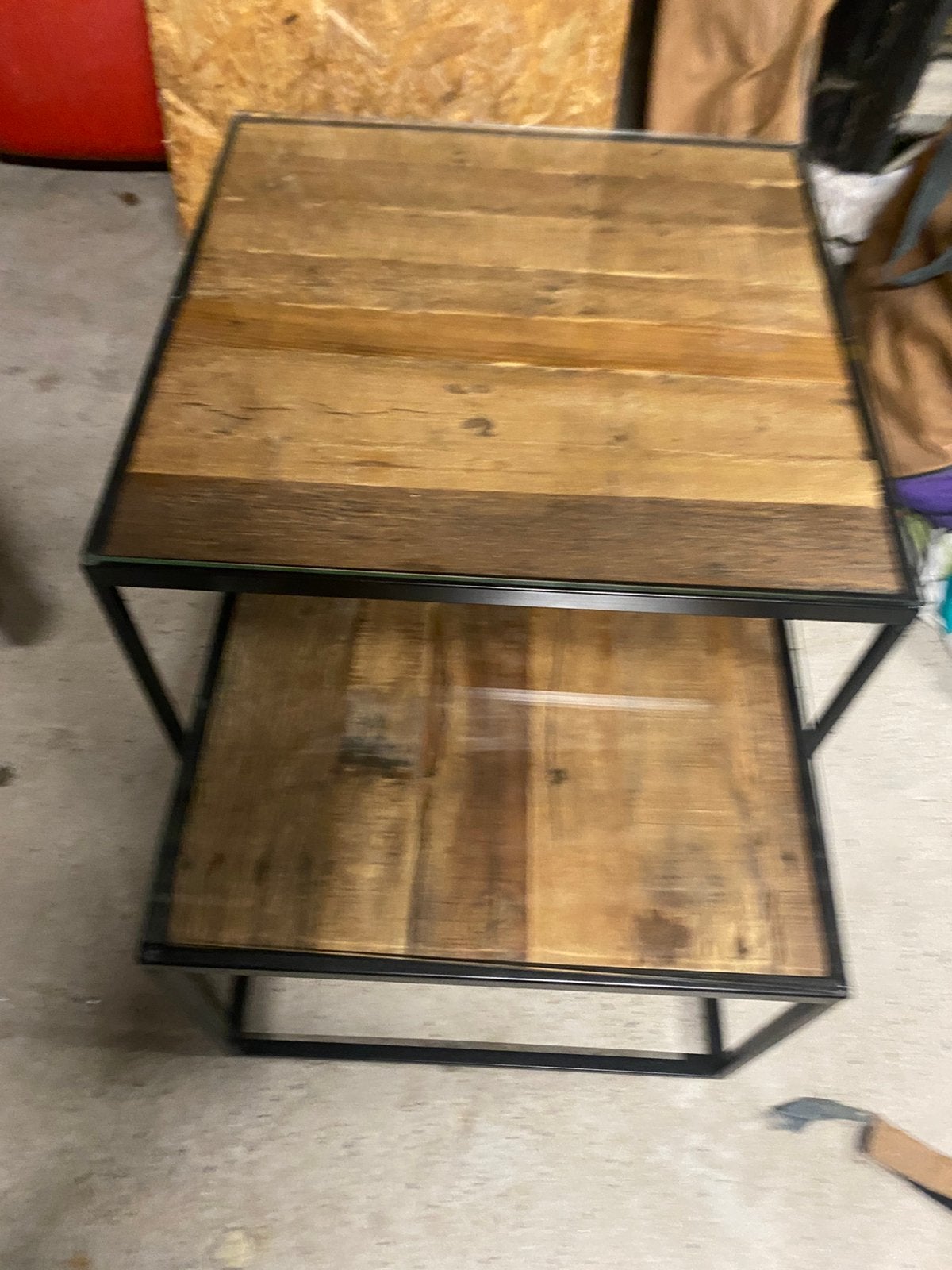 Salontafel 70x70 en 50x50, Huis en Inrichting, Ophalen, Zo goed als nieuw, Glas