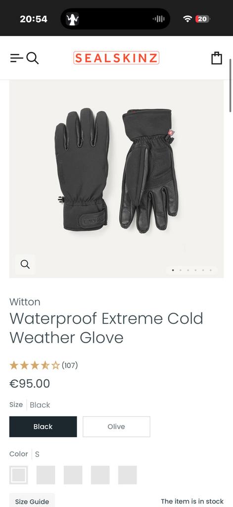Sealskinz Handschoenen - Extreem koude weer. Maat M, Ophalen of Verzenden, Zo goed als nieuw, Maat 48/50 (M), Handschoenen