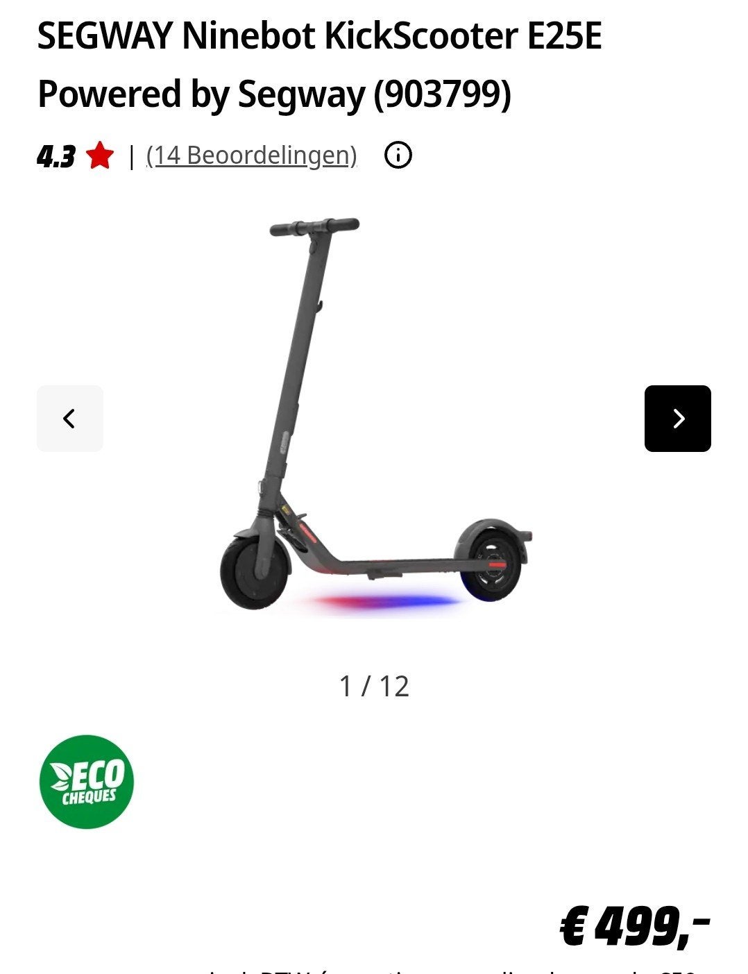 ninebot e25e, Ophalen