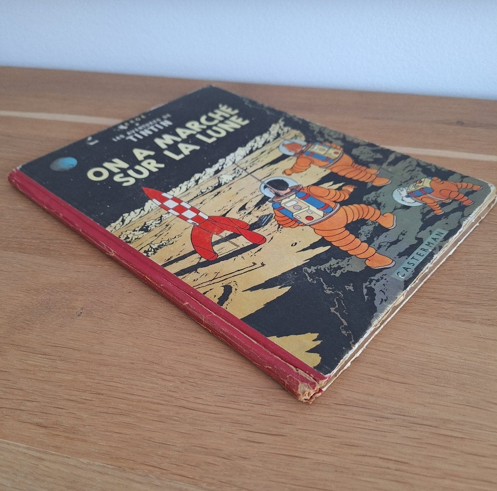 Tintin on a marché sur la lune 1954, Boeken, Eén stripboek, HERGE, Ophalen, Gelezen