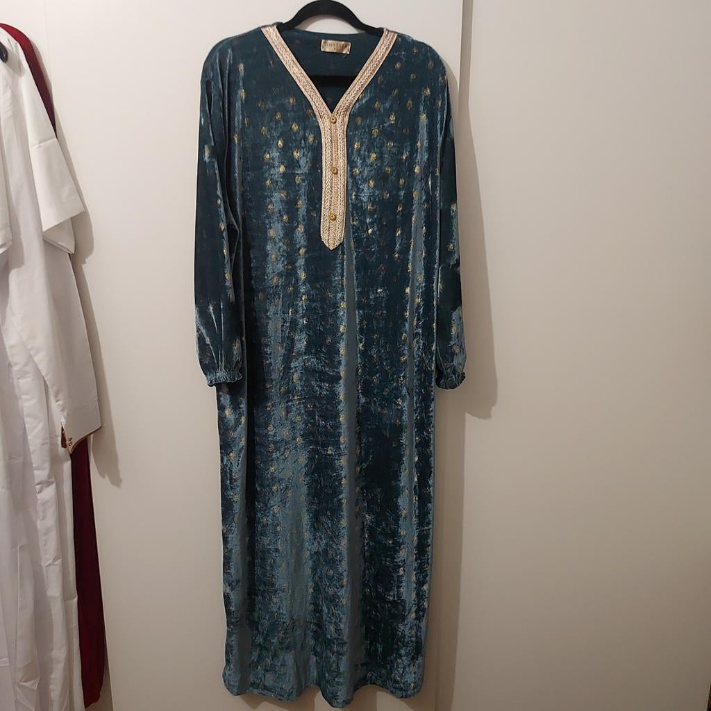 Robe abaya gandoura robe  orientale, Enlèvement, Comme neuf, Taille 46/48 (XL) ou plus grande, Vert