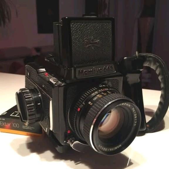 Mamiya 645 middelgrote Sekor C 80 mm f1.9 + 210 mm f4 grip, Audio, Tv en Foto, Fotocamera's Analoog, Gebruikt, Ophalen of Verzenden