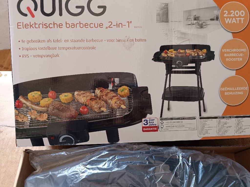 grill électrique intérieur extérieur, Jardin & Terrasse, Barbecues électriques, Enlèvement ou Envoi, Neuf, Quigg