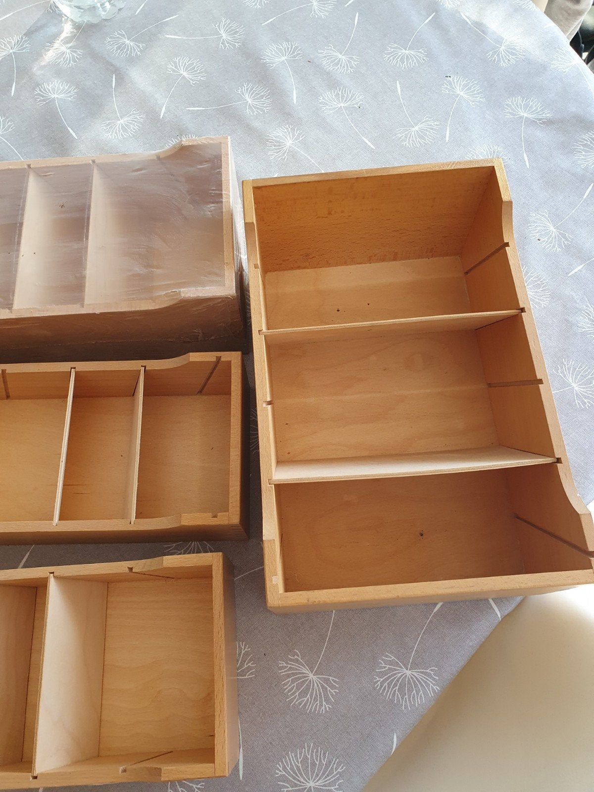 houten fichebakken vintage, Ophalen, Zo goed als nieuw