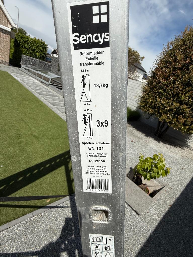 Trapladder Sencys, Ophalen, Gebruikt, Ladder, Opvouwbaar of Inschuifbaar