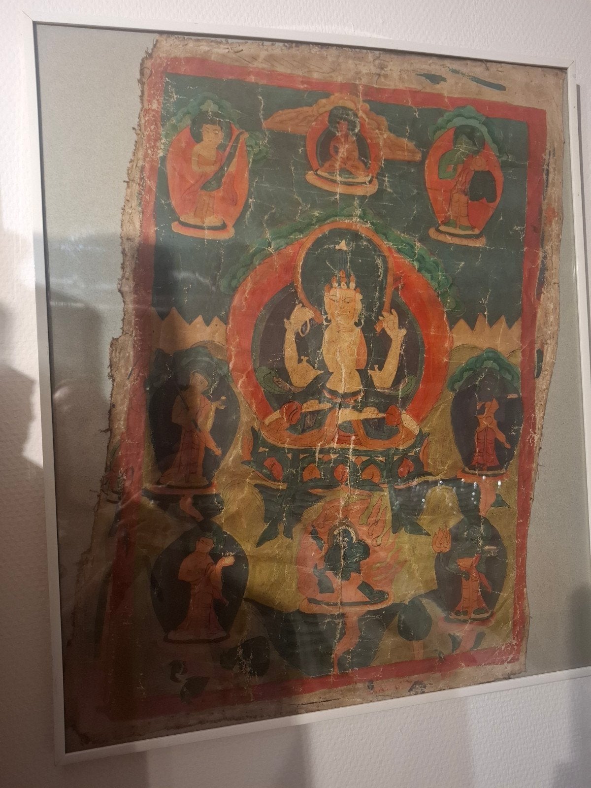 Thangka tibétain ancien – Fin XIXe / Début XXe siècle, Enlèvement ou Envoi