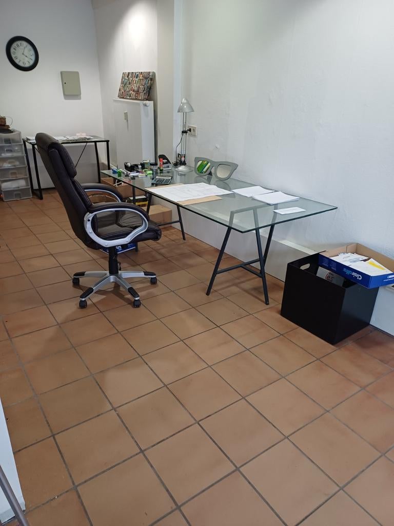 Bureau / table de travail, Enlèvement, Gris, Verre