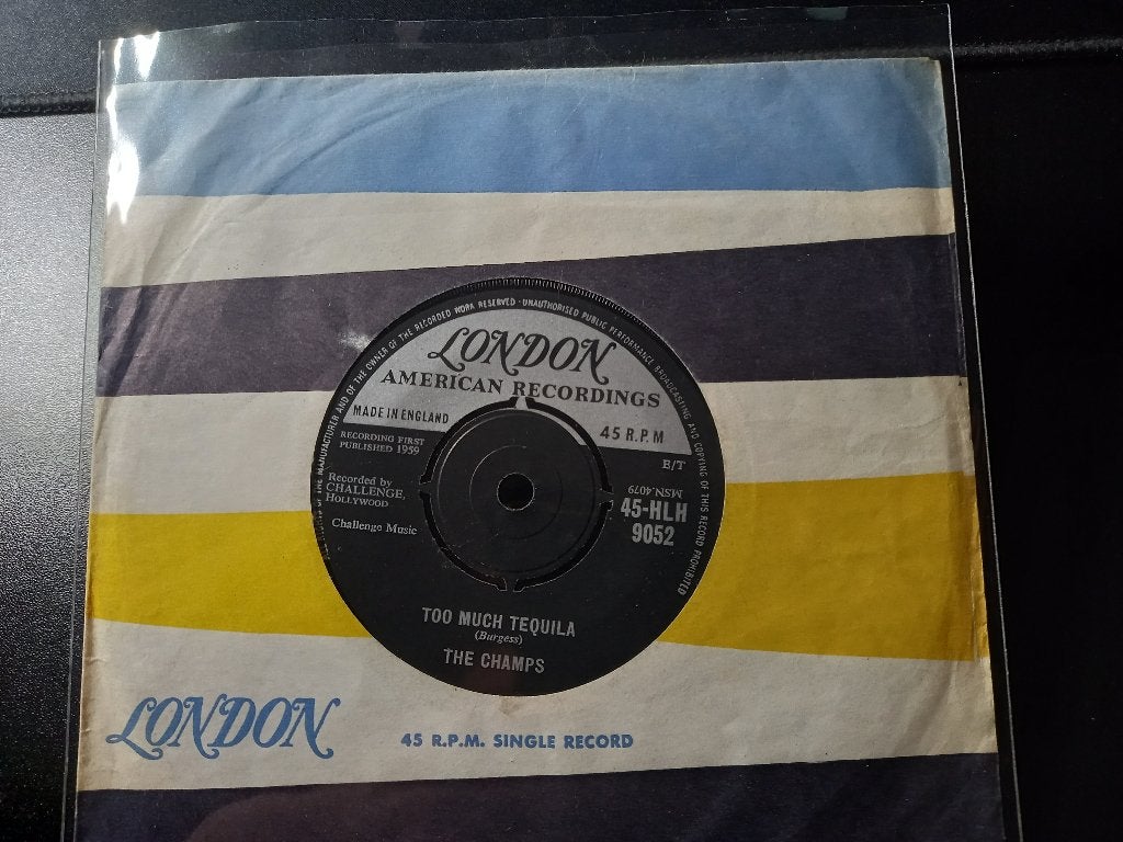 The Champs ‎– Too Much Tequila '7 Popcorn, Enlèvement ou Envoi, 7 inch, Comme neuf, Autres genres