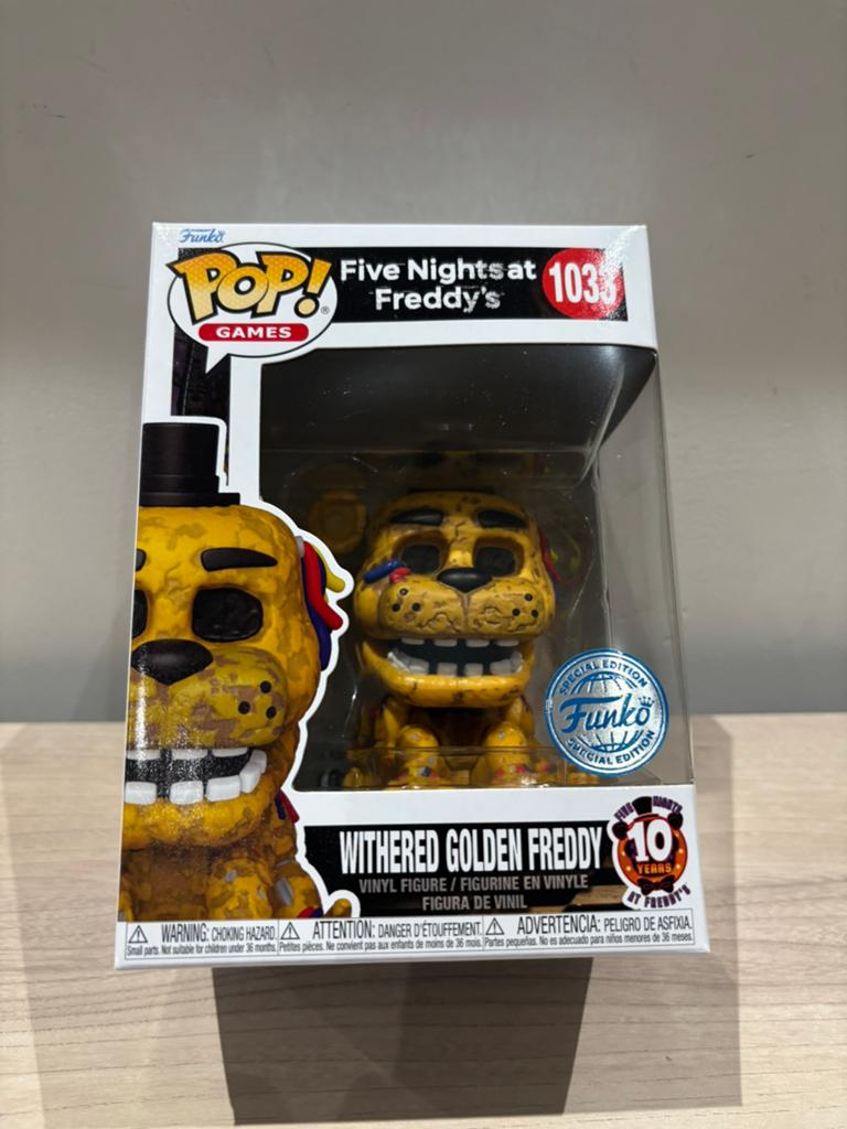 Funko Pop! Withered Golden Freddy #1033 – FNAF 10 Years, Enlèvement ou Envoi, Comme neuf