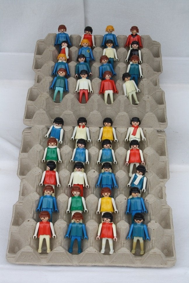 Lot van 36 oudere Playmobil poppetjes Geobra, Enlèvement ou Envoi, Autres séries, Utilisé, Figurines