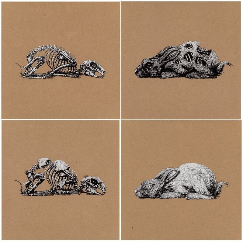 ROA,
Year of the Rabbit (full set of 2), 2011, Ophalen