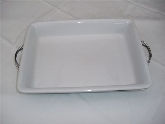 Ovenschotel porselein met houder, Ophalen of Verzenden, Nieuw, Porselein, Schaal of Schalen