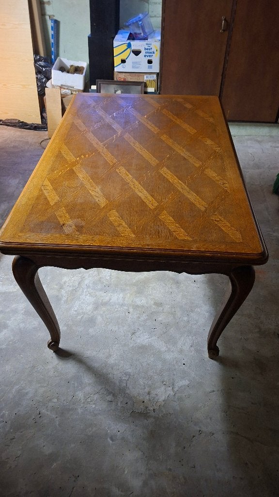 eiken tafel aan beide zijden uittrekbaar; mooie structuur, Antiek en Kunst, Ophalen