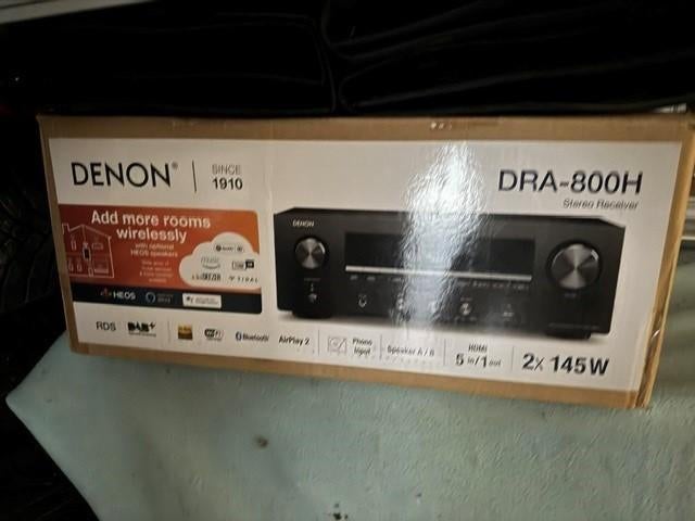 Ampli tuner stéreo Denon avec 2 enceintes, Ophalen, Zo goed als nieuw, 120 watt of meer, Denon