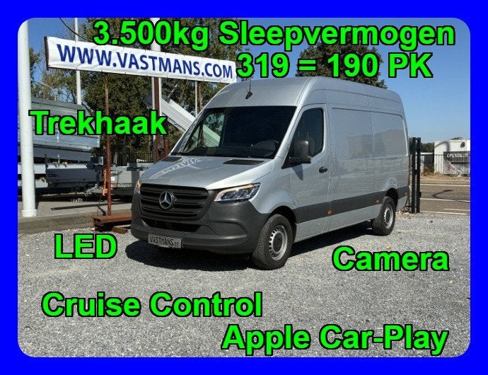 Mercedes-Benz Sprinter 319 38.800€+BTW Trekhaak 3500 kg L2H2, Auto's, Bestelwagens en Lichte vracht, Automaat, Dealer onderhouden