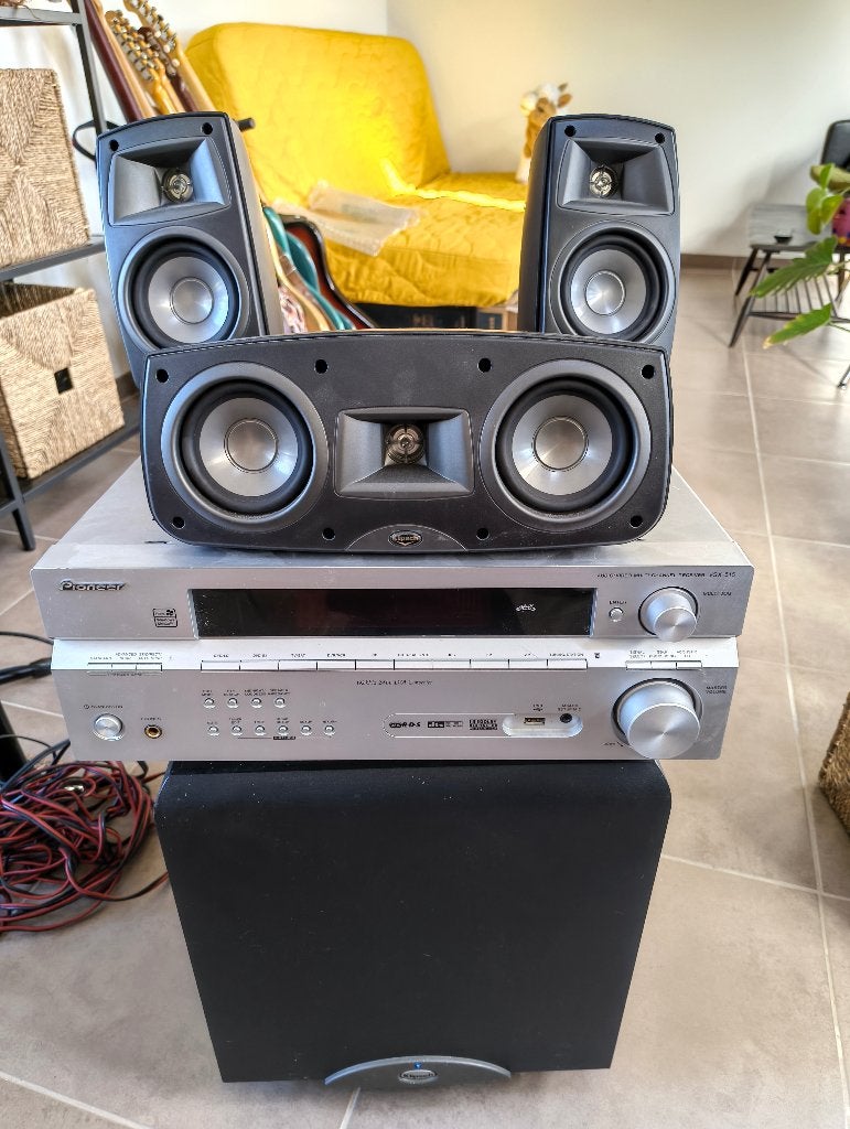 Complete Klipsch / Pioneer home cinema set — 3.1, Audio, Tv en Foto, Home Cinema-sets, Gebruikt, Overige spelers, 3.1-systeem