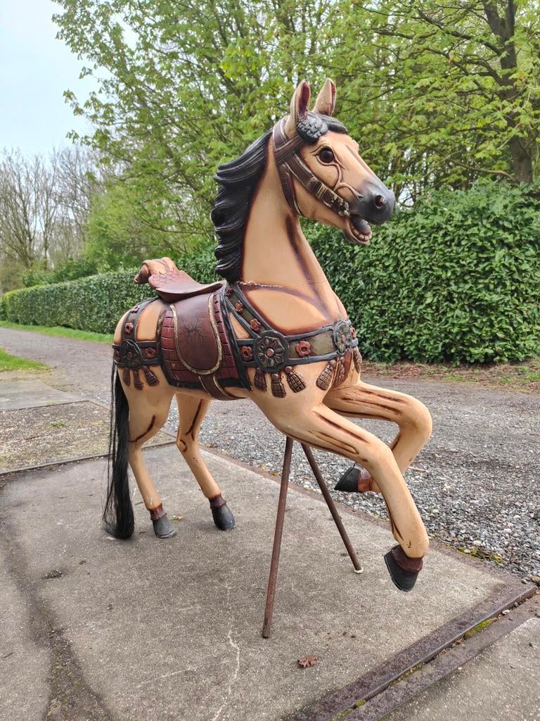 Vintage draaimolen hobbelpaard deco, Enlèvement, Utilisé