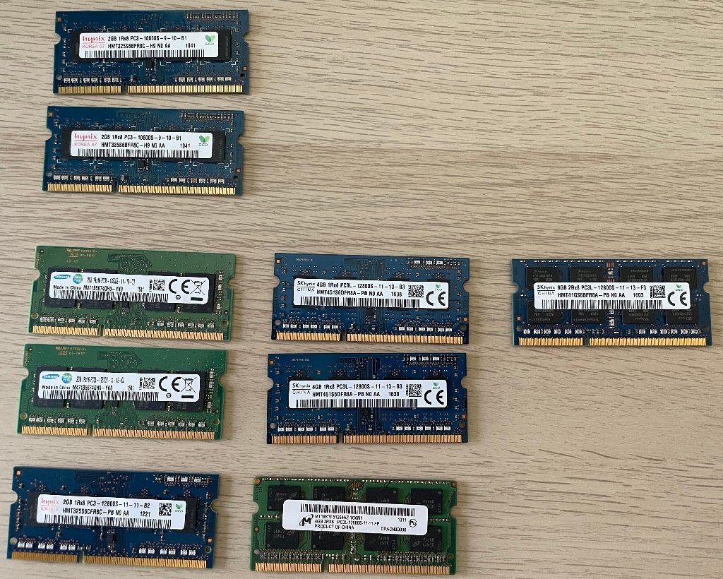 DDR3 SODIMM RAM lot (26GB) PC3(-L) Samsung/SK-Hynix/Mediatek, Informatique & Logiciels, Mémoire RAM, Enlèvement ou Envoi, Utilisé