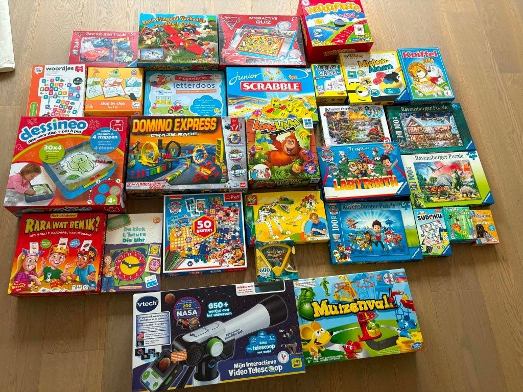 Puzzel & Spellen pakket - 5 tem 7 jaar, Kinderen en Baby's, Speelgoed | Educatief en Creatief, Ophalen, Zo goed als nieuw, Bouwen
