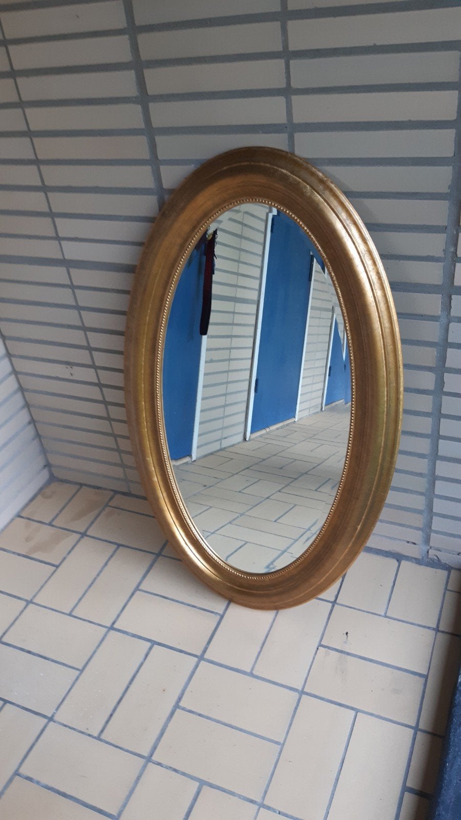 Grote spiegel van Ikea, Antiek en Kunst, Ophalen, Ovaal