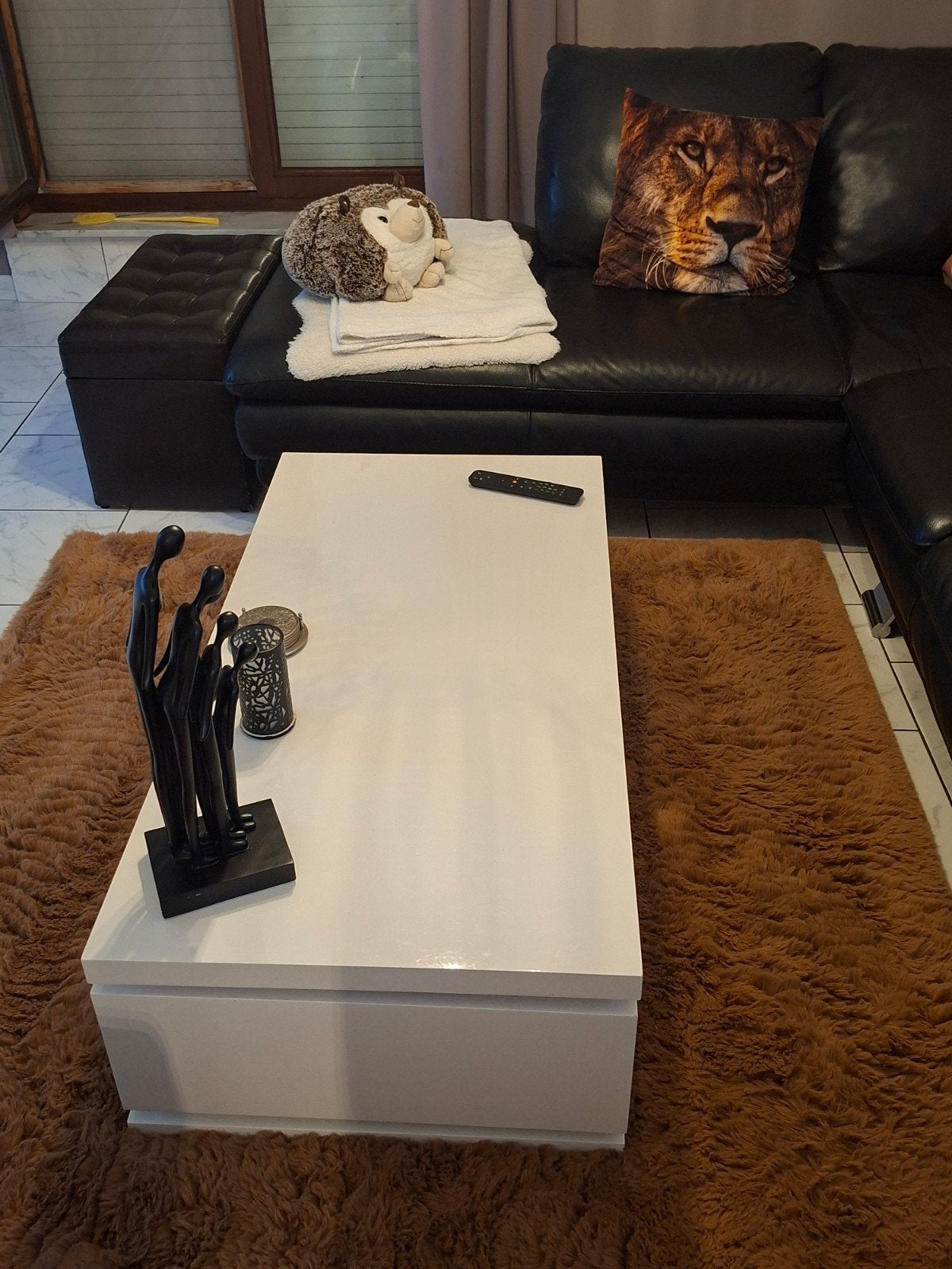 Eetplaats wit met 4 stoelen, Enlèvement