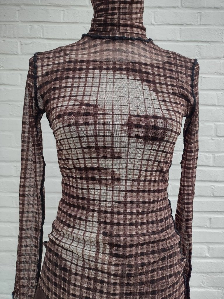Pull à col roulé à imprimé facial Jean Paul Gaultier — L, Taille 38/40 (M), Comme neuf, Manches longues, Jean Paul Gaultier
