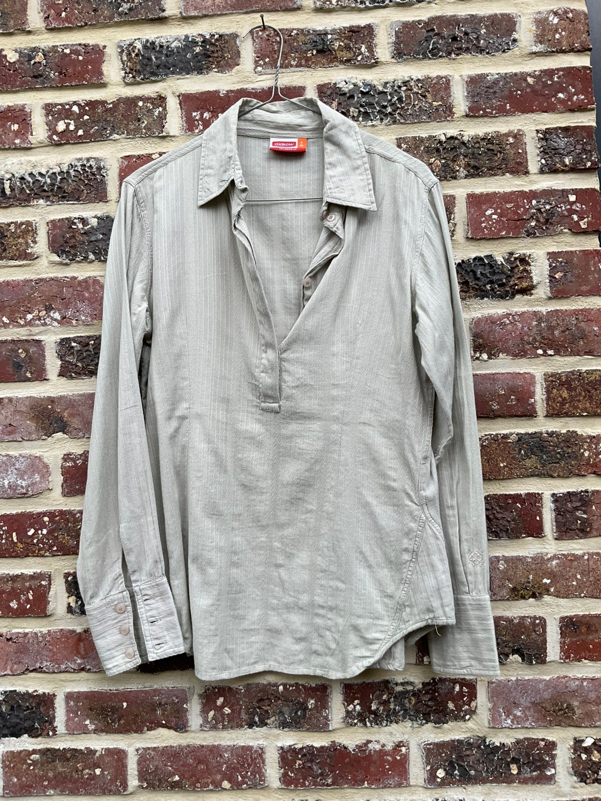 Oxbow Popover Blouse / Tuniek Beige - Maat M/38 (Y2K 2004), Kleding | Dames, Ophalen, Zo goed als nieuw, Maat 38/40 (M), Beige
