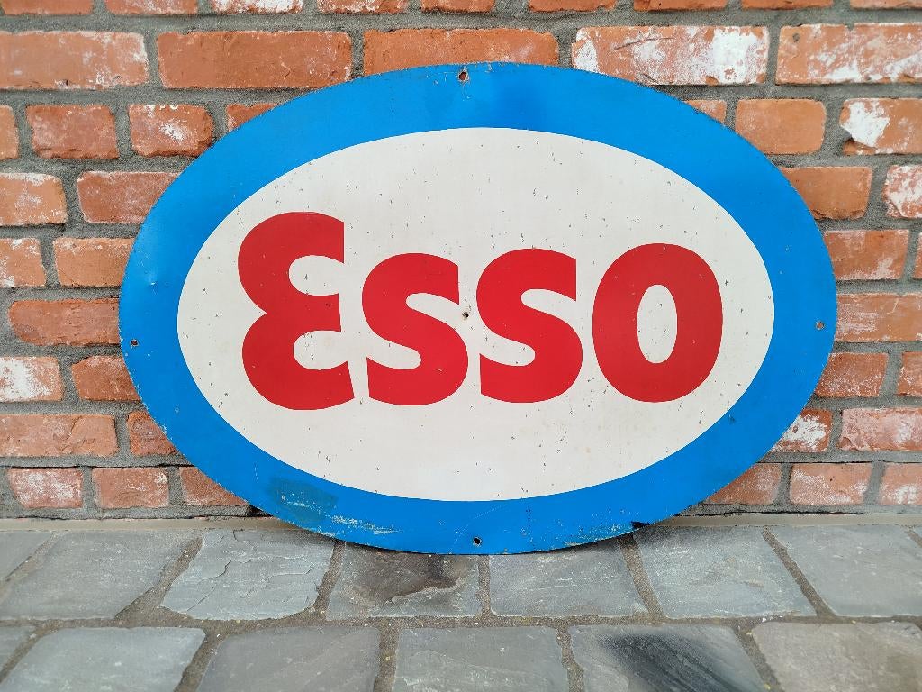 Reclamepaneel Esso, Ophalen of Verzenden, Gebruikt, Reclamebord